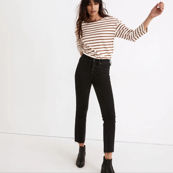 **MADEWELL** Cali-Demi Boot Jean In Edmunds Wash. Raw-Hem Edition. Size 25T - Picture 3 of 16